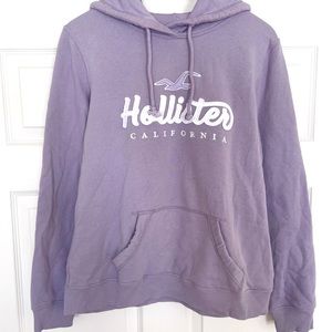 Hollister Lavender Logo Hoodie